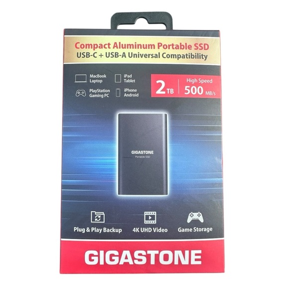 Gigastone 2TB Portable SSD 3D NAND Mobile Solid State Drive Brand New Gaming - Picture 1 of 15